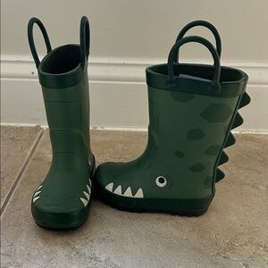 Cat & Jack Green Dinosaur Toddler Rain Boots